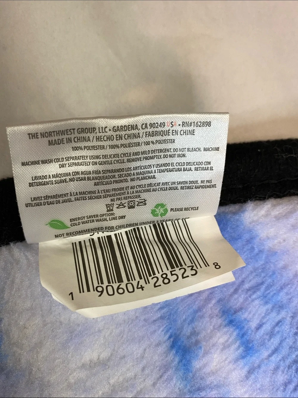 Northwest Unicorn Winter Moon Stars Fantasy Plush Throw Blanket 58”X 47”